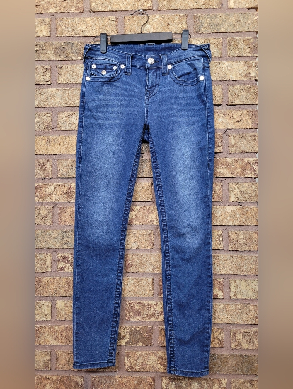 True Religion Women's Skinny Jeans in Medium Blue Wash